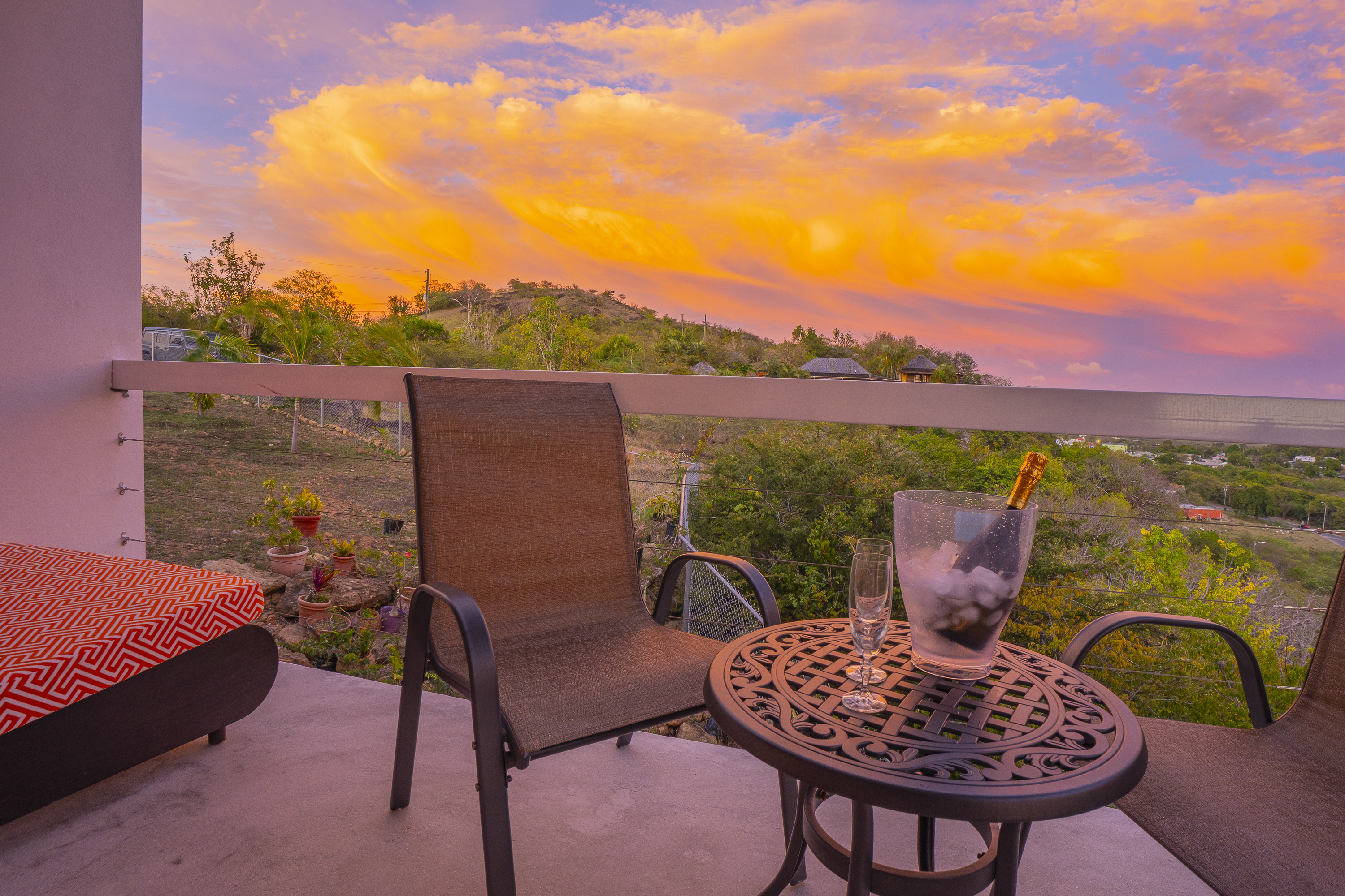 Beautiful sunset in Antigua